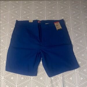 Levi's XX Chino Stretch Shorts Royal Blue Mens Size 38 Regular Fit Flat Front